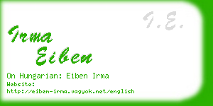 irma eiben business card